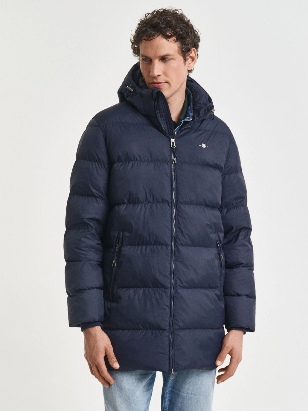 Mens Evening Blue Active Cloud Mid Length Jacket