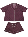 Womens Sapphire Monogram Pyjama Set
