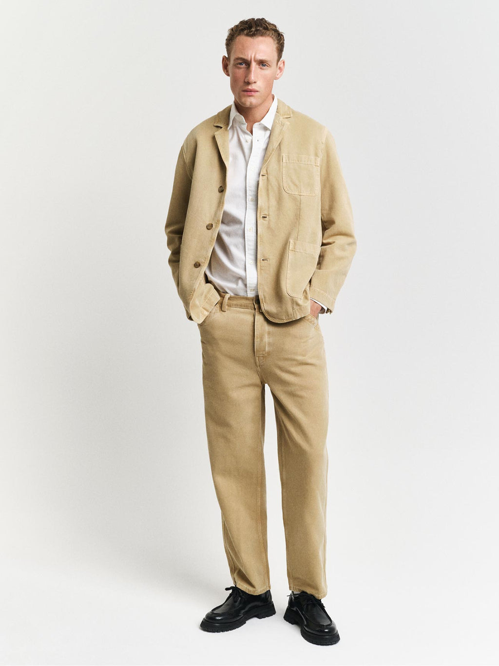 Mens White Regular Fit Classic Oxford Shirt