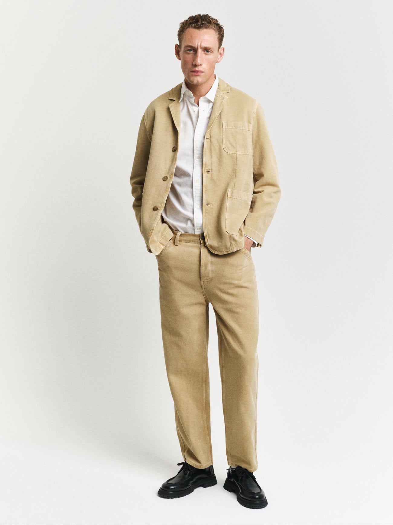 Mens White Regular Fit Classic Oxford Shirt