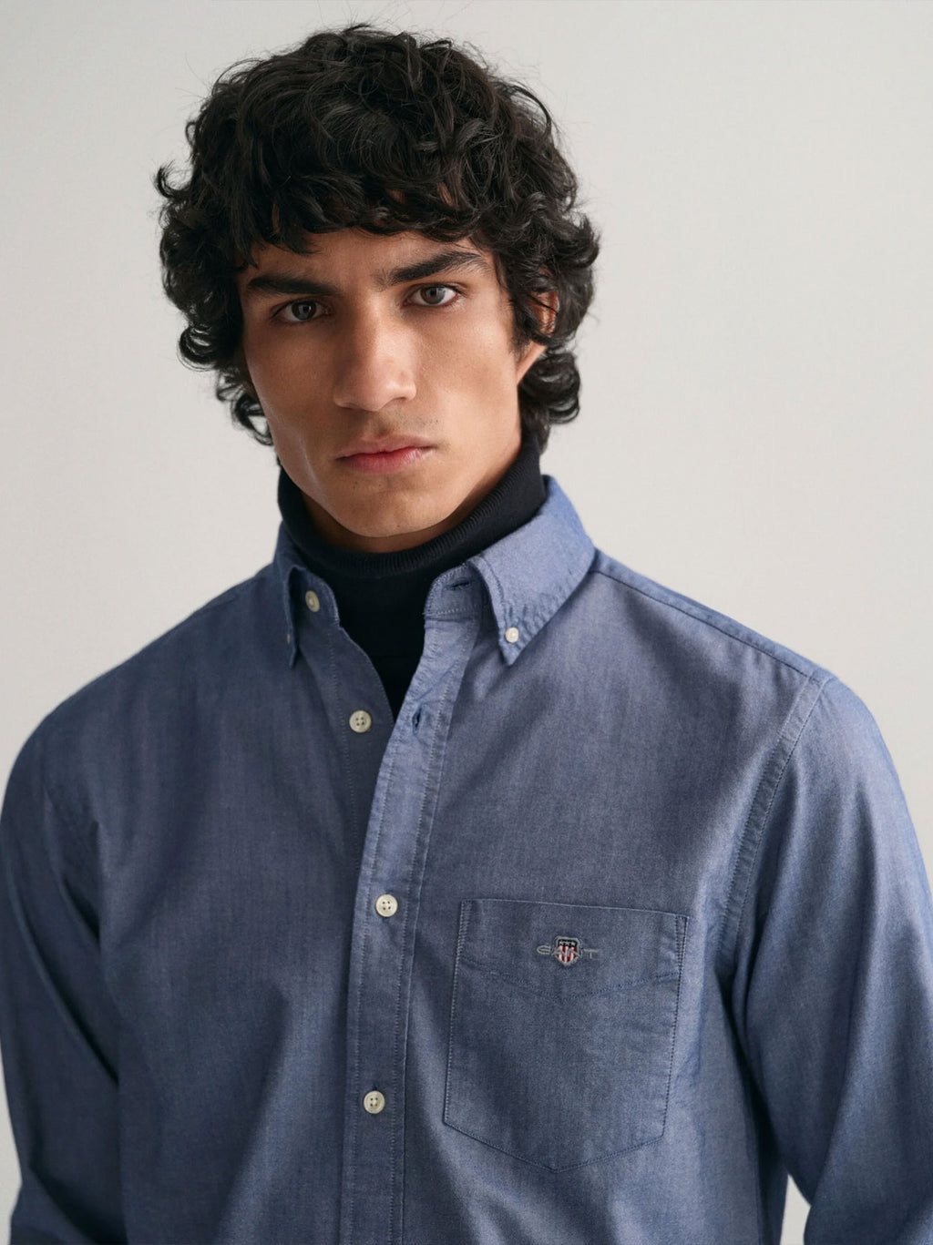 Mens Persian Blue Regular Fit Classic Oxford Shirt