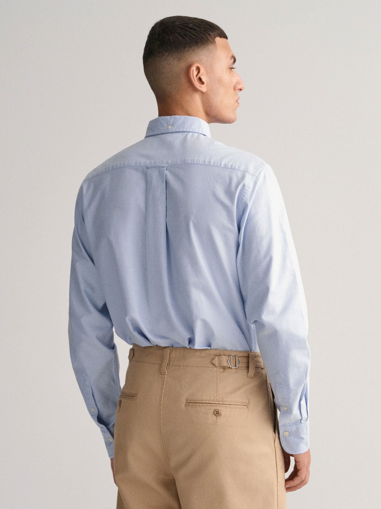 Mens Light Blue Regular Fit Classic Oxford Shirt