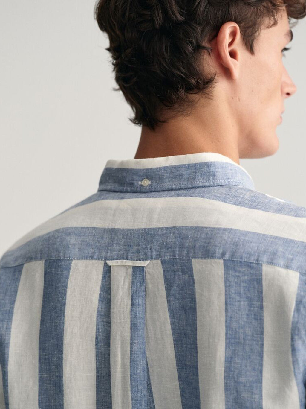 Mens Salty Sea Bold Stripe Linen Shirt