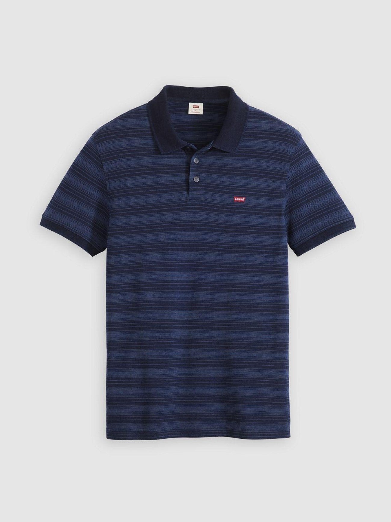 Mens Rayn Stripe Dark Indigo Polo Polo Shirt