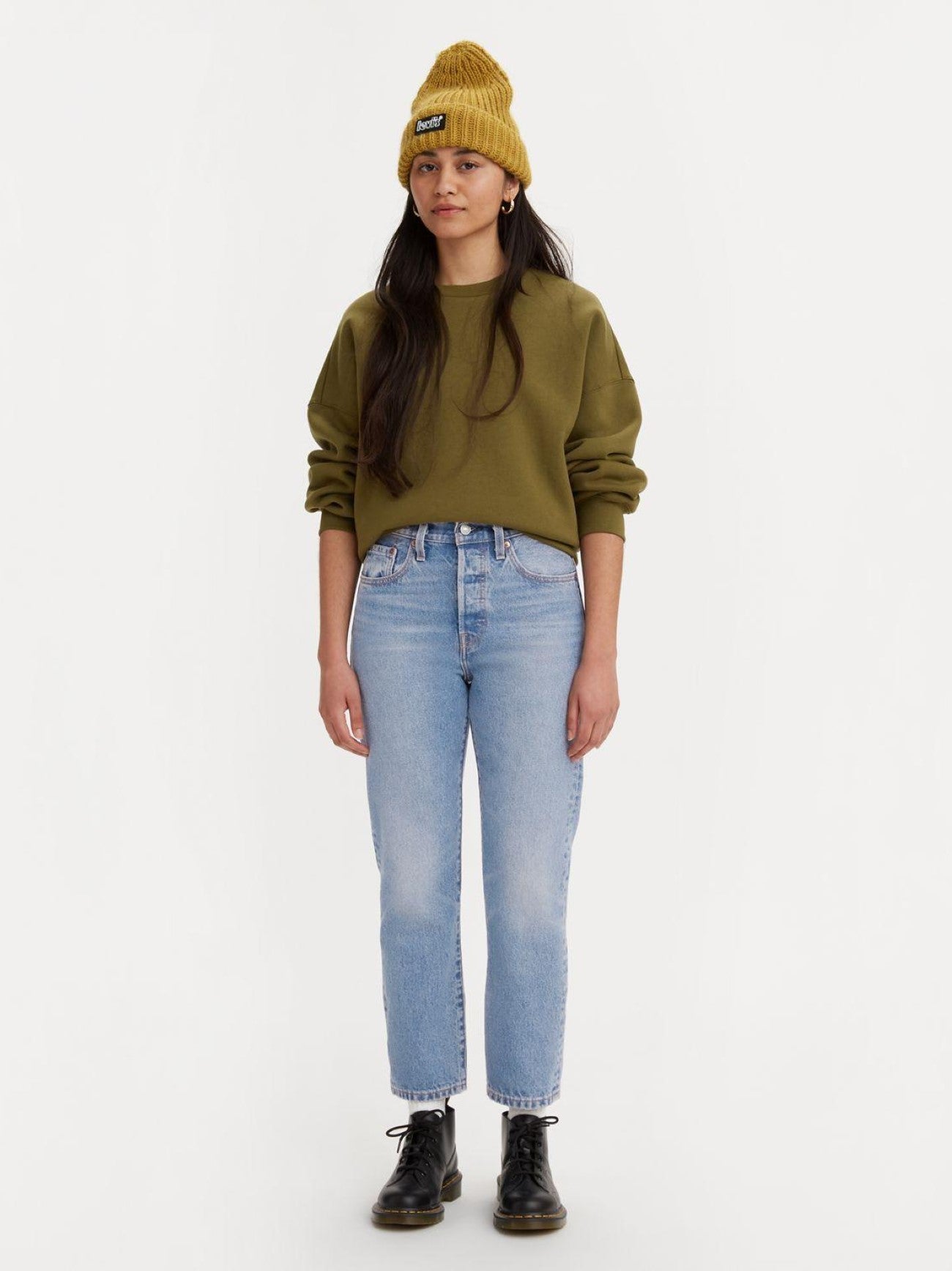 Womens Oxnard Athens Pushed 501 Crop Jean