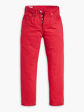 Womens Script Red 501 501 Crop Jean