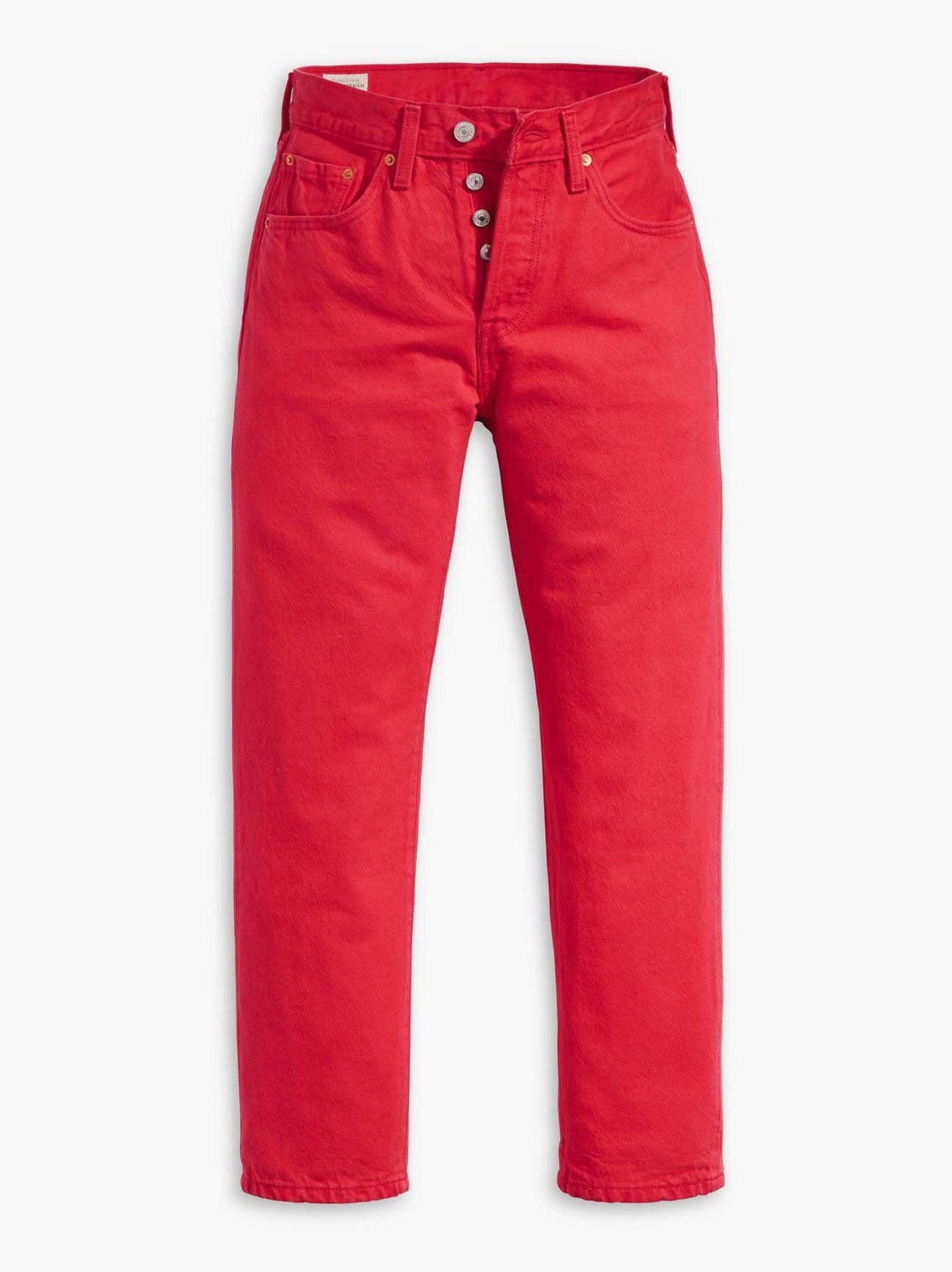 Womens Script Red 501 501 Crop Jean