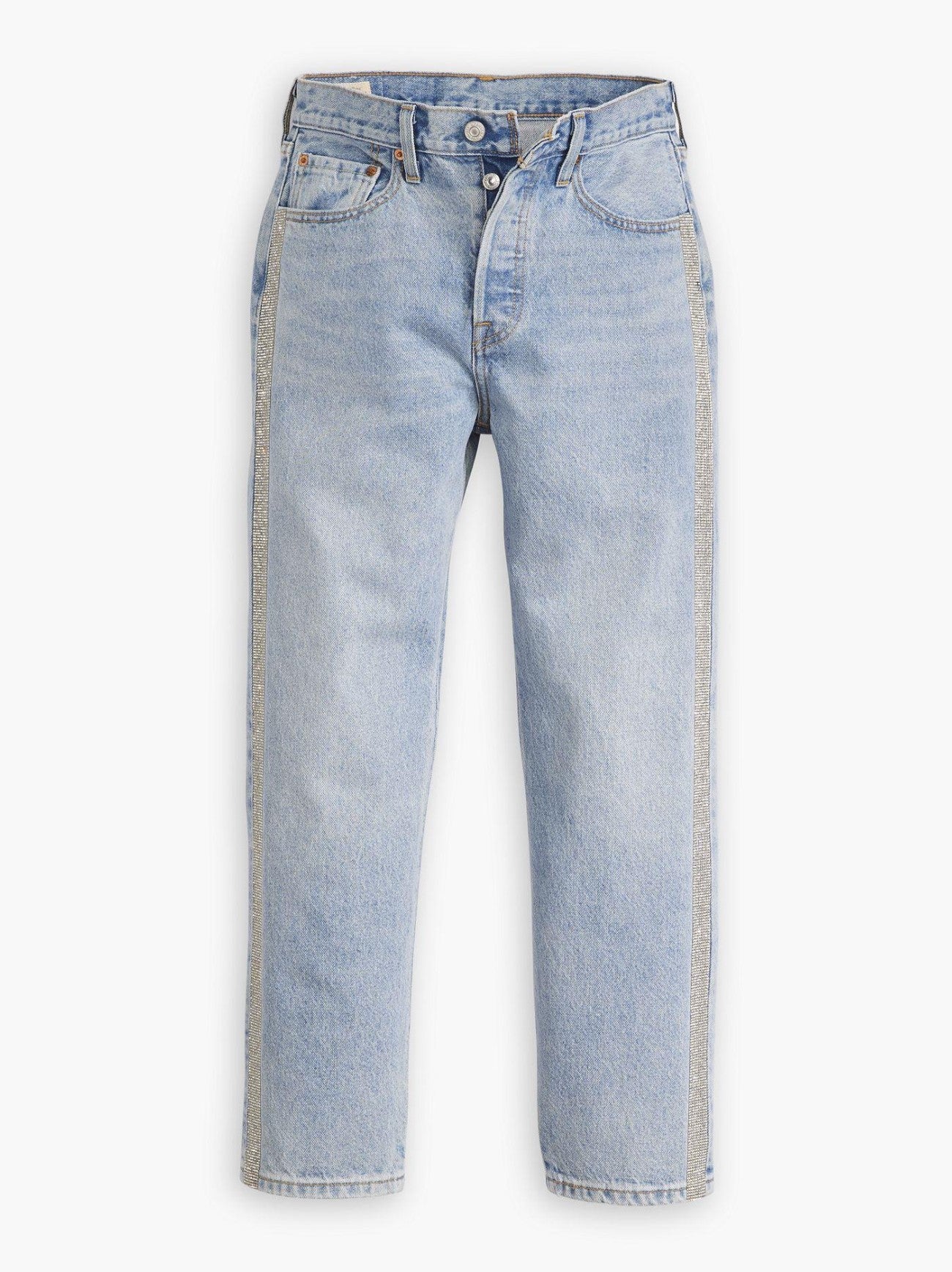 Womens Good As Silver 501 Crop Jean