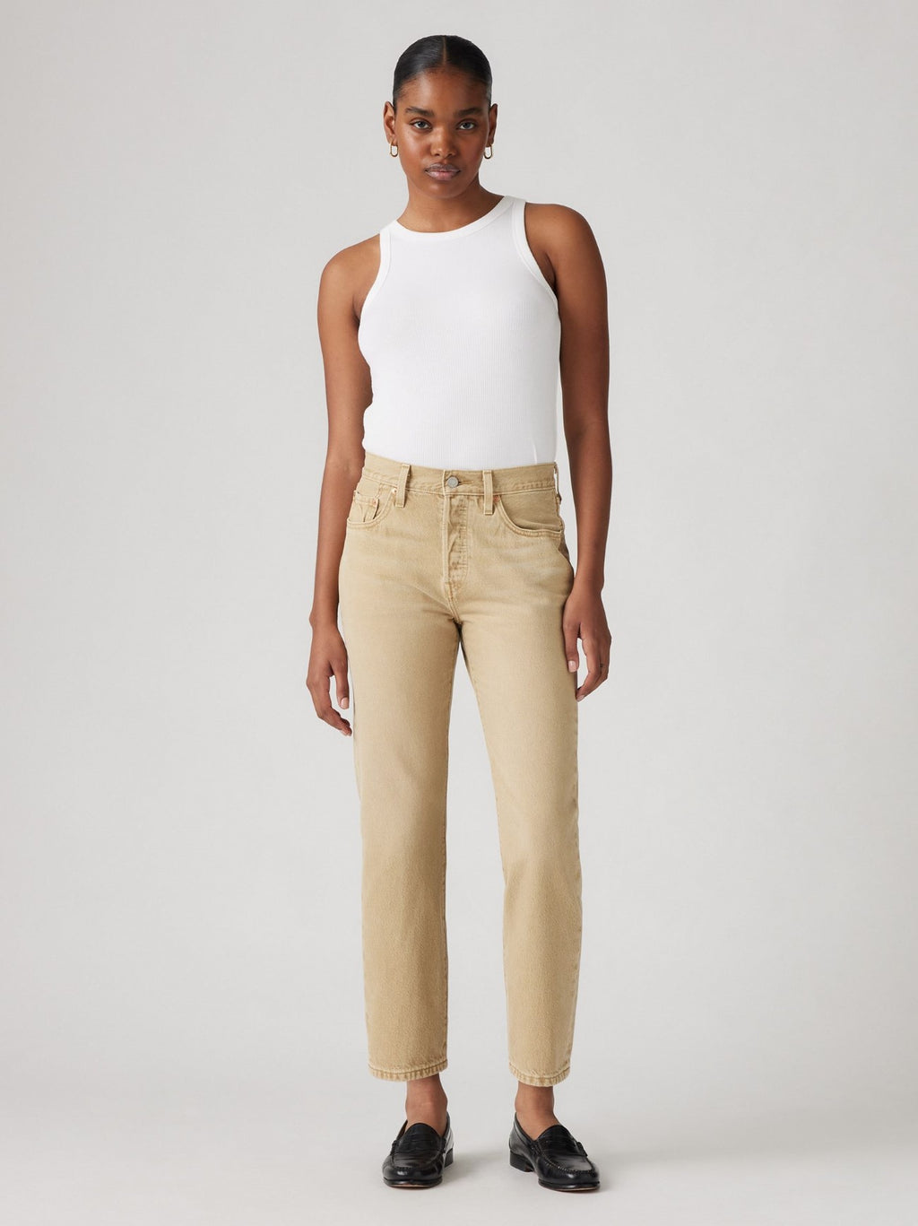 Womens Scraped Travertine Stf 501 Crop Jean