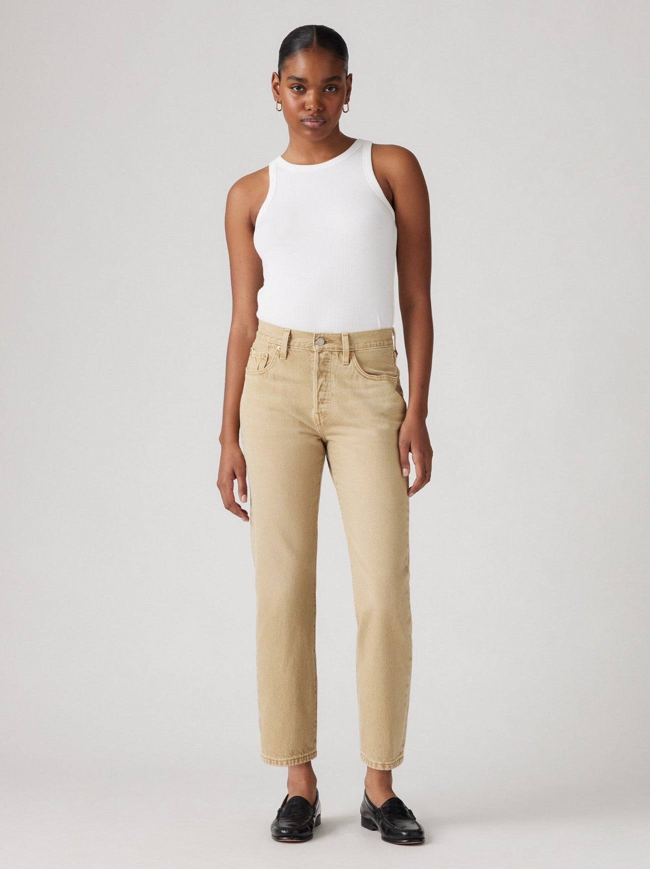 Womens Scraped Travertine Stf 501 Crop Jean
