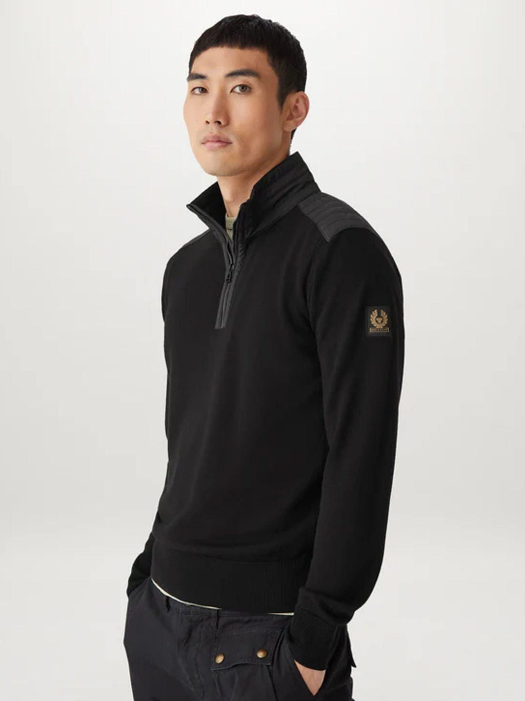 Mens Black Kilmington Quarter Zip Jumper