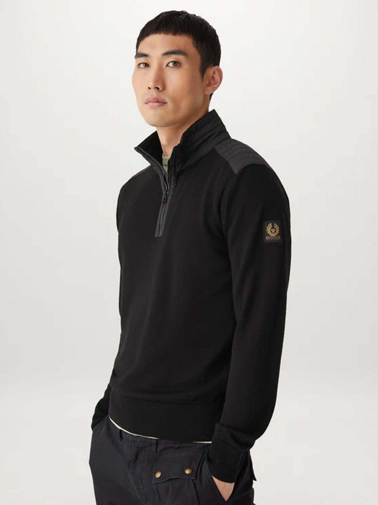 Mens Black Kilmington Quarter Zip Jumper