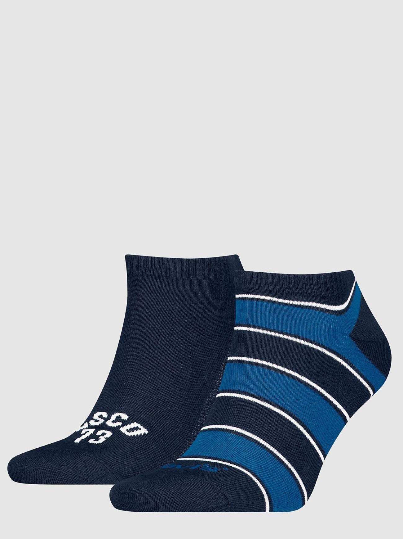 Mens Low Cut Rugby Stripe Socks