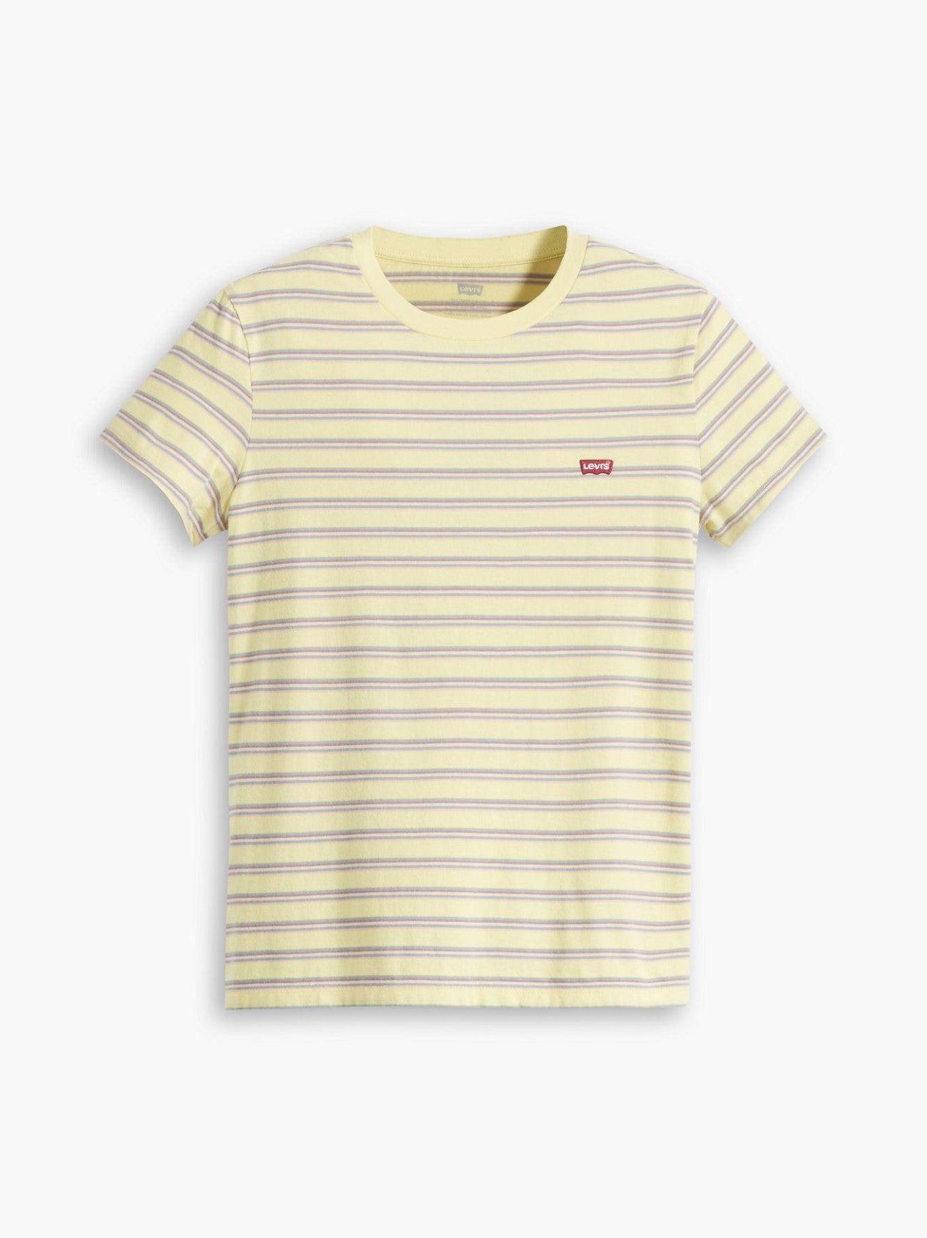 Womens Cool Stripe Powdered Yellow Perfect T-Shirt