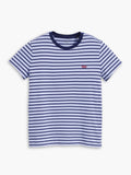 Womens Tea Stripe Brunnera Blue Perfect T-Shirt