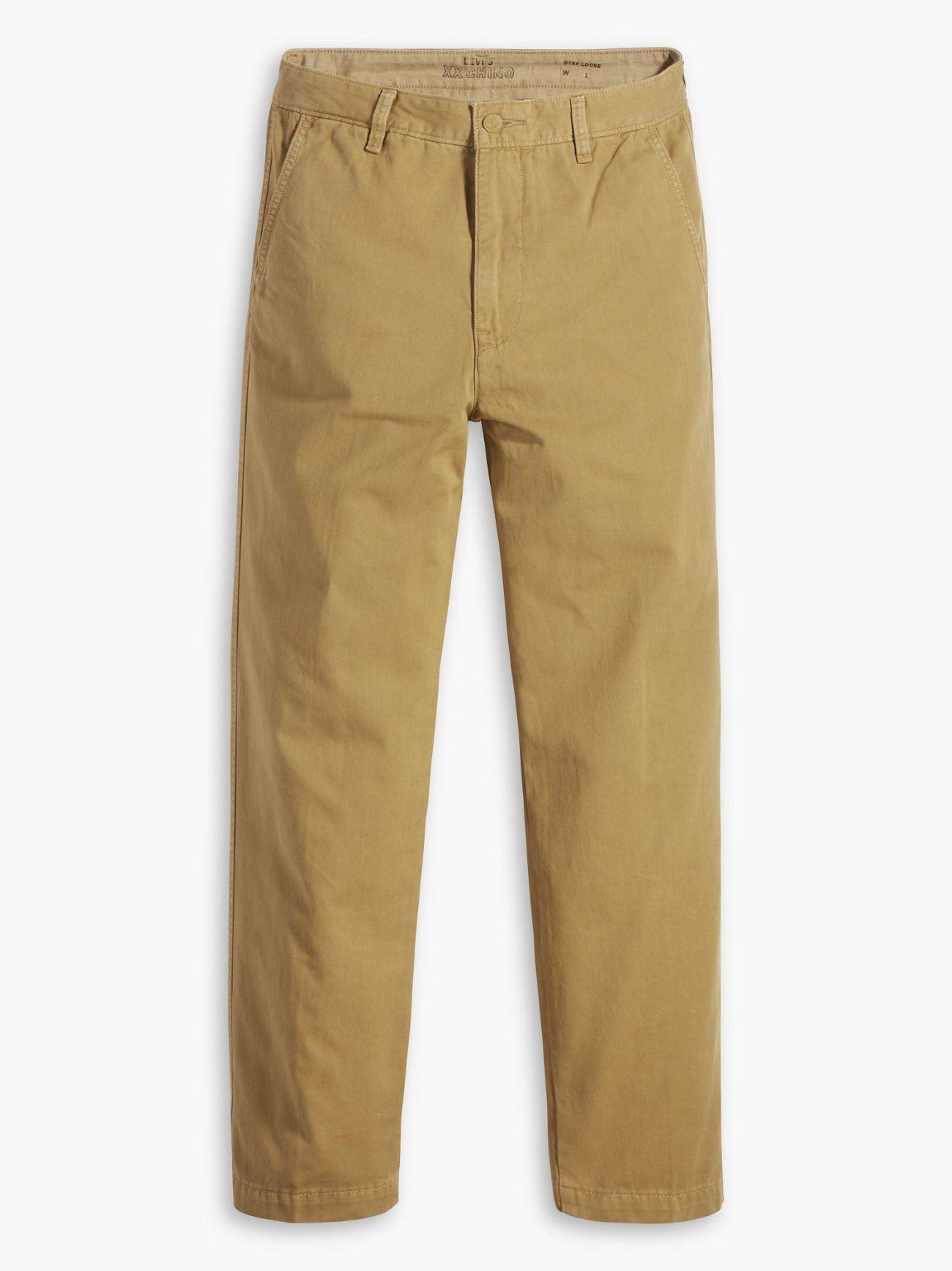 Mens British Khaki Authentic Twill Loose Chino