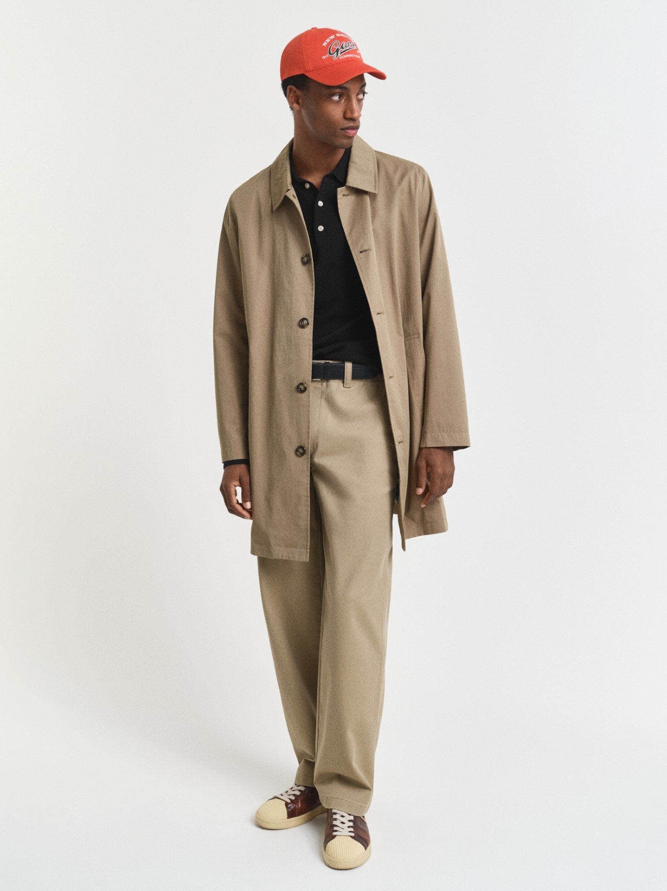 Mens Black Superfine Lambswool Polo Sweater