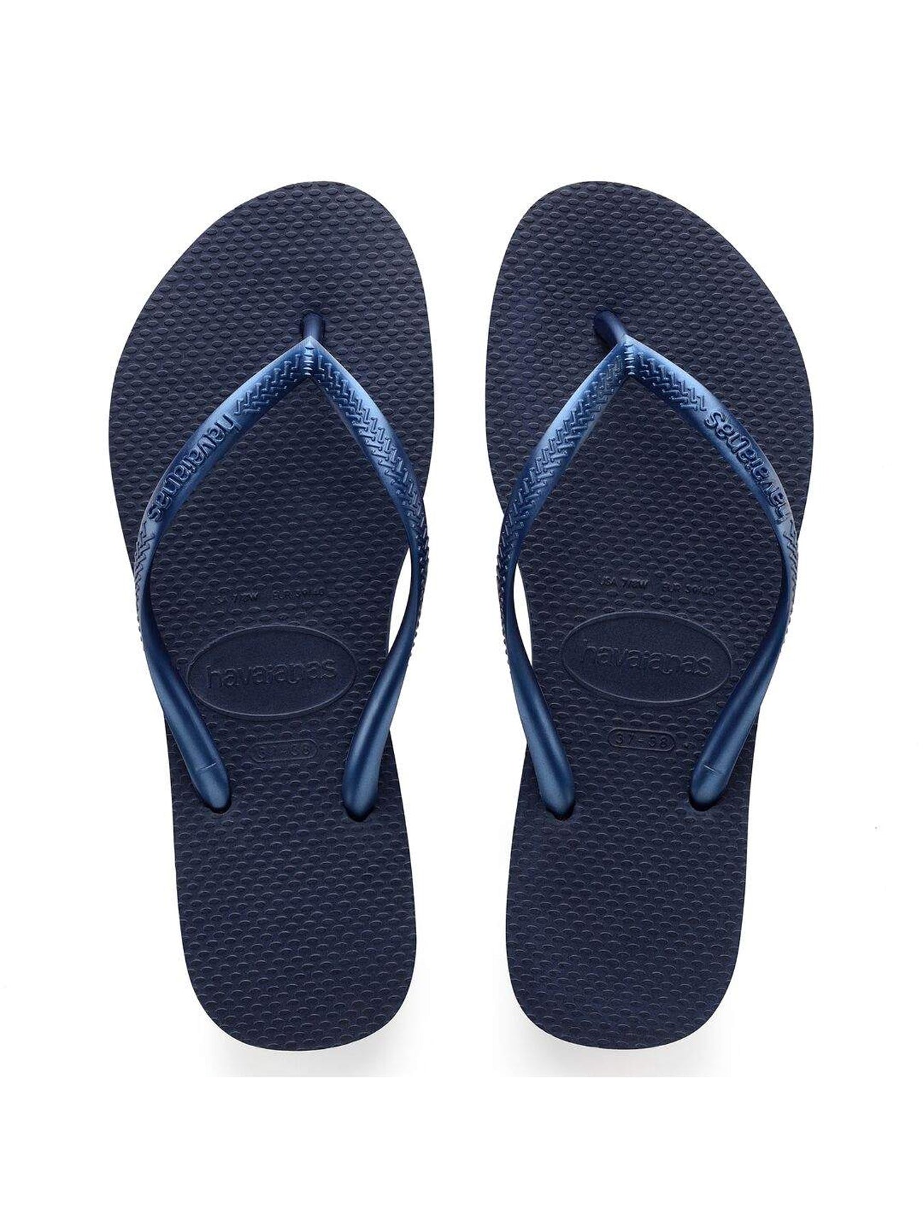 Womens Navy Blue Slim Slide