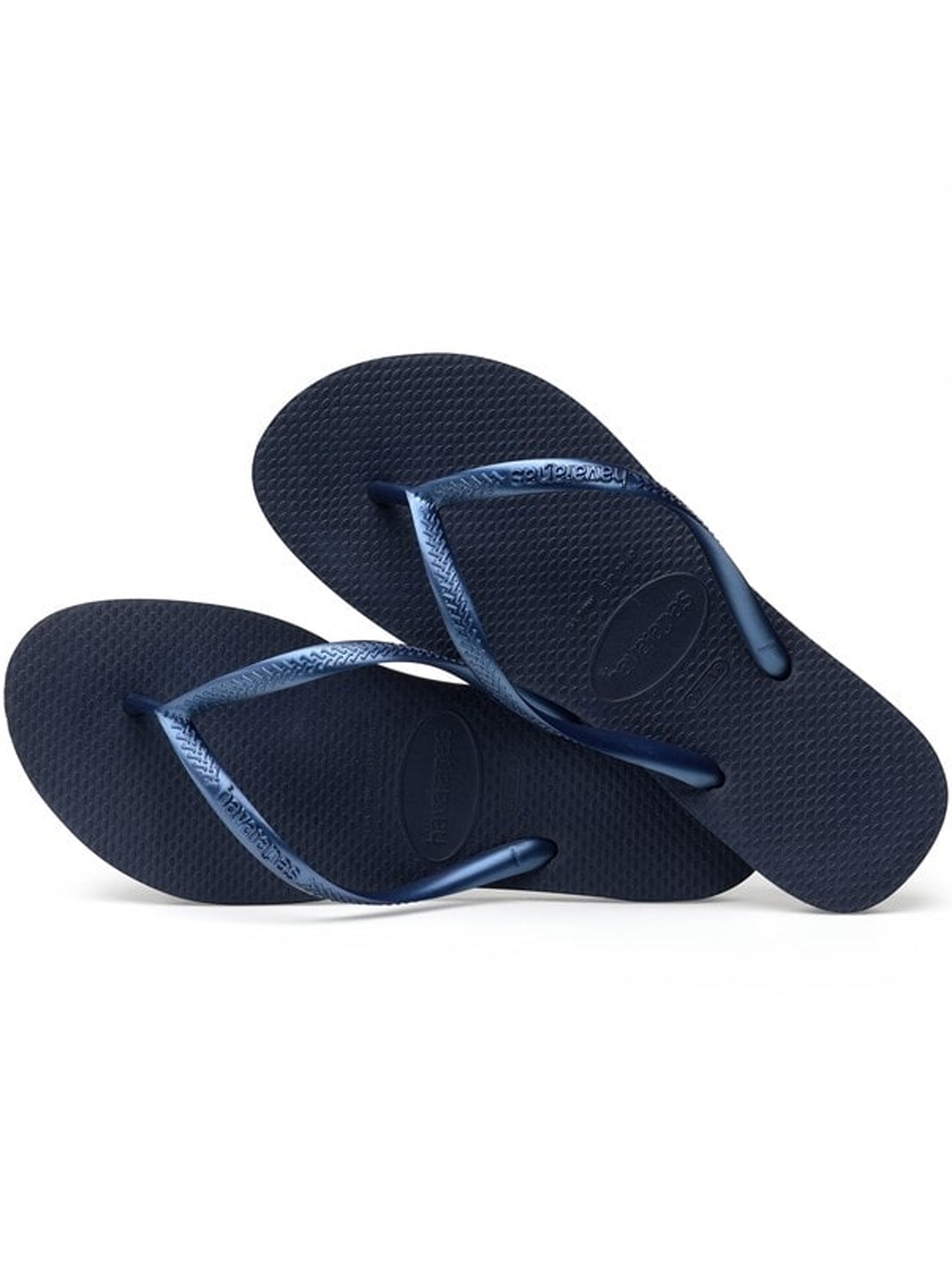 Womens Navy Blue Slim Slide