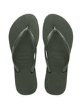 Womens Rose Green Slim Slide