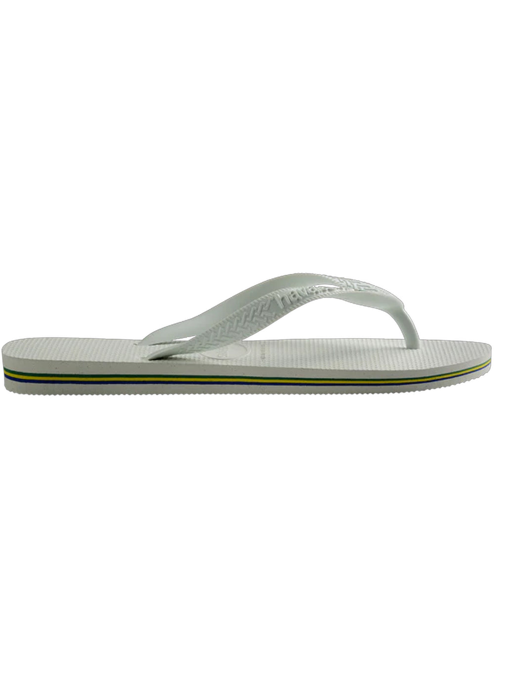 Mens White Brasil Slide