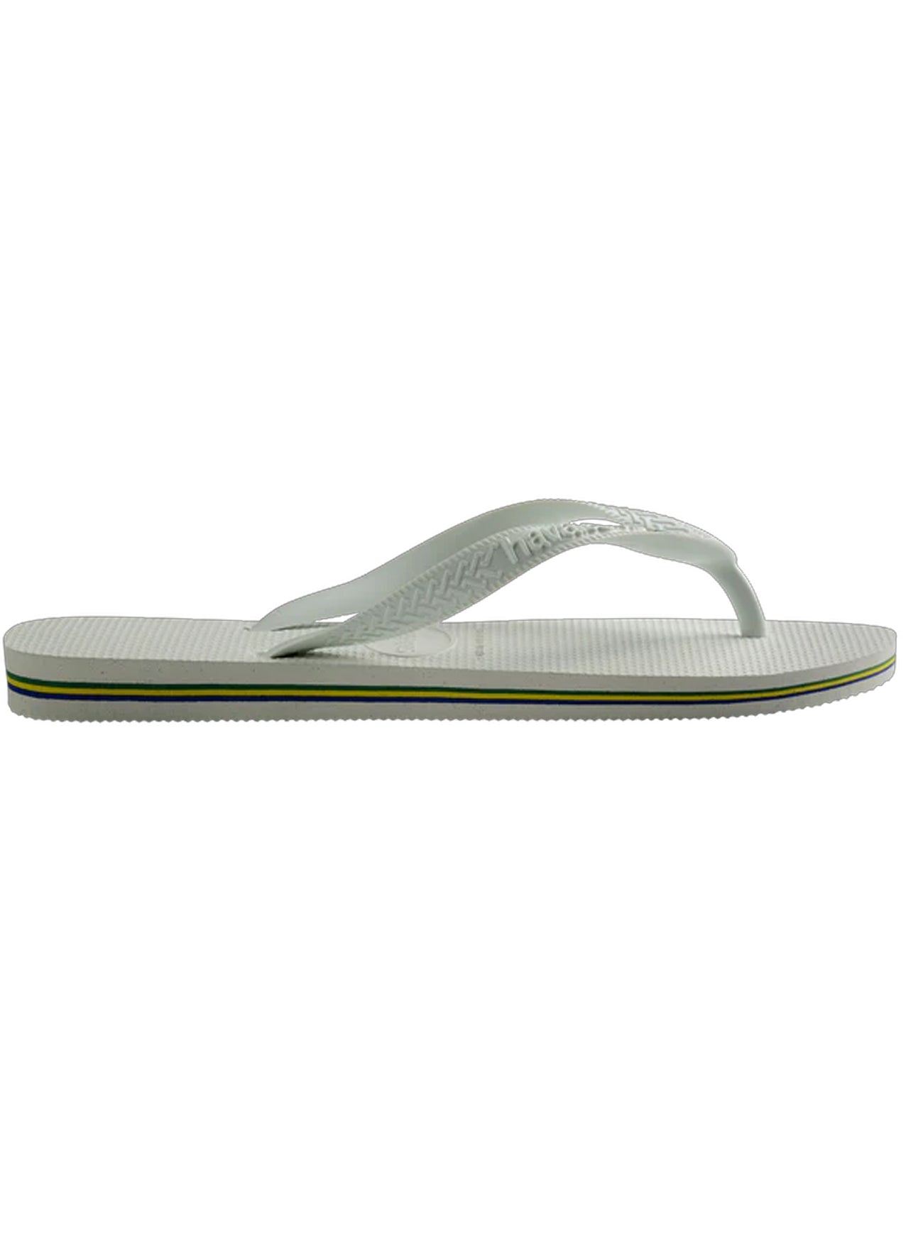 Mens White Brasil Slide