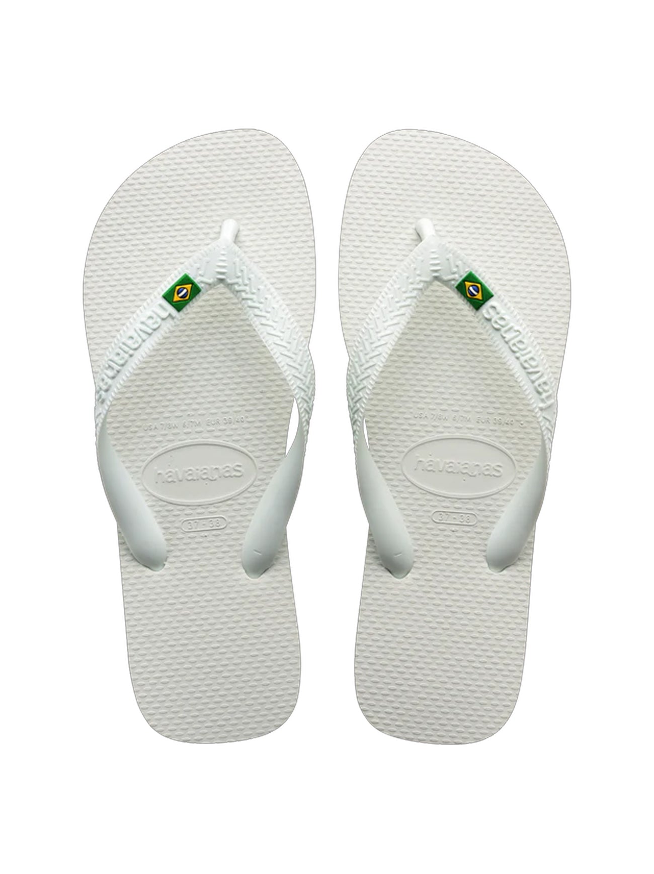Mens White Brasil Slide
