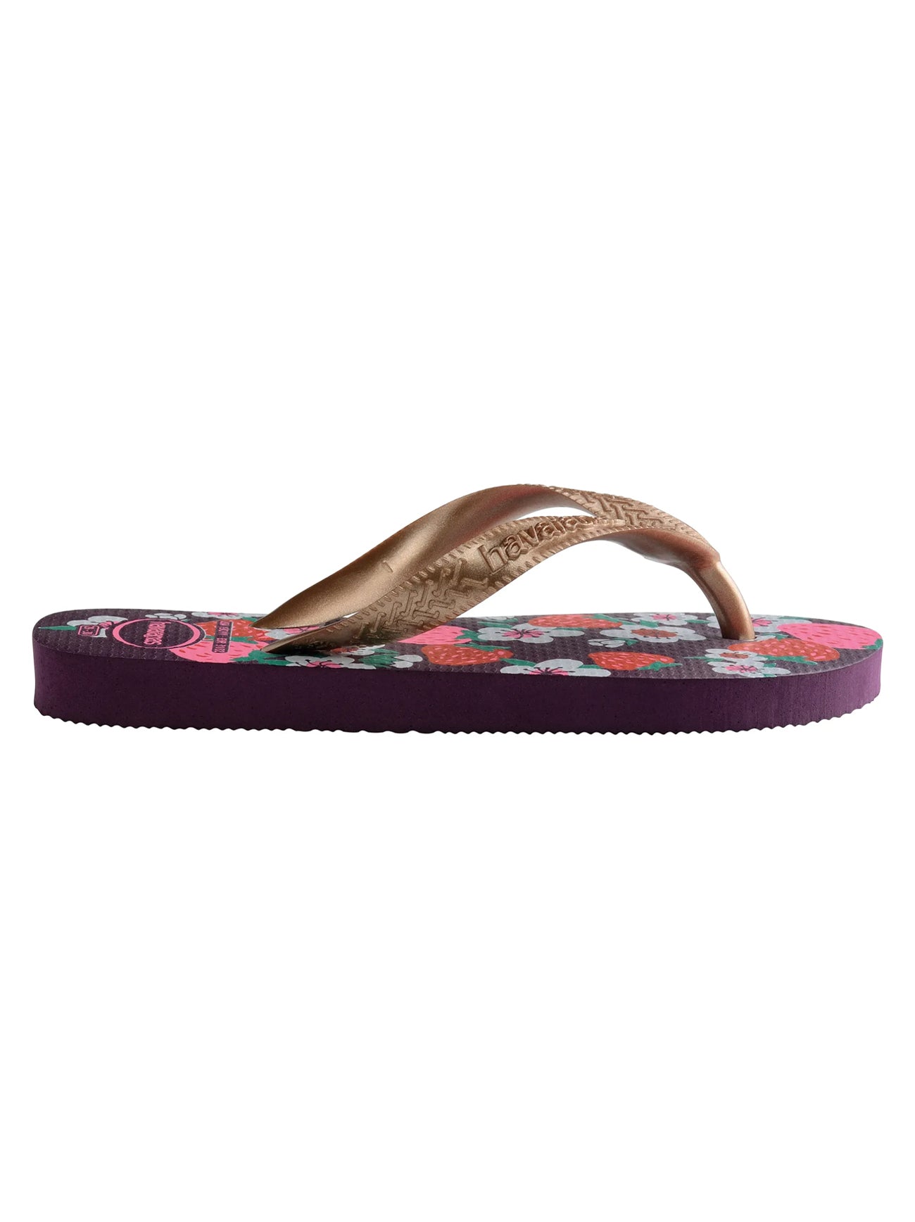 Womens Blue Flores Flip Flop