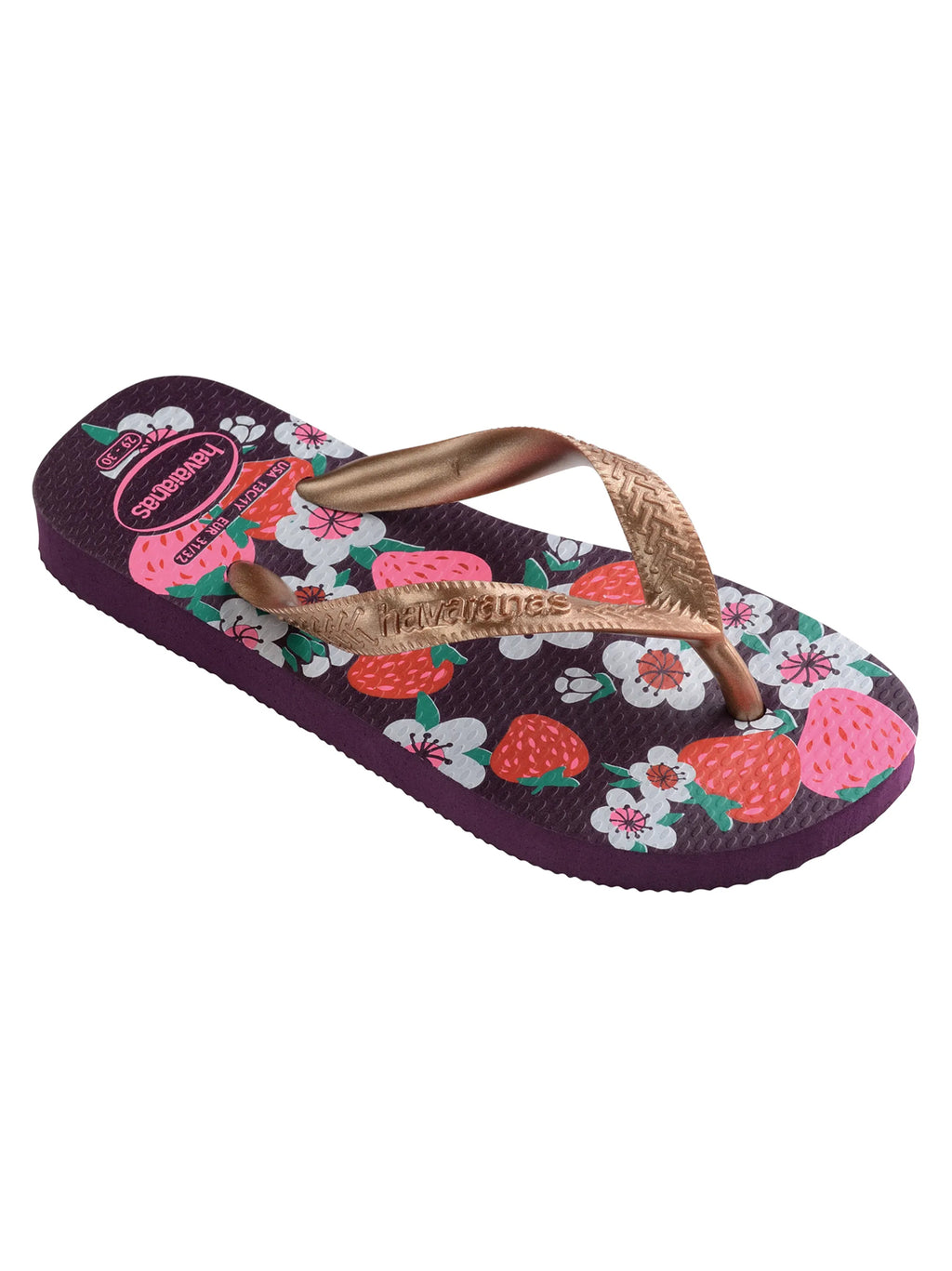 Womens Blue Flores Flip Flop