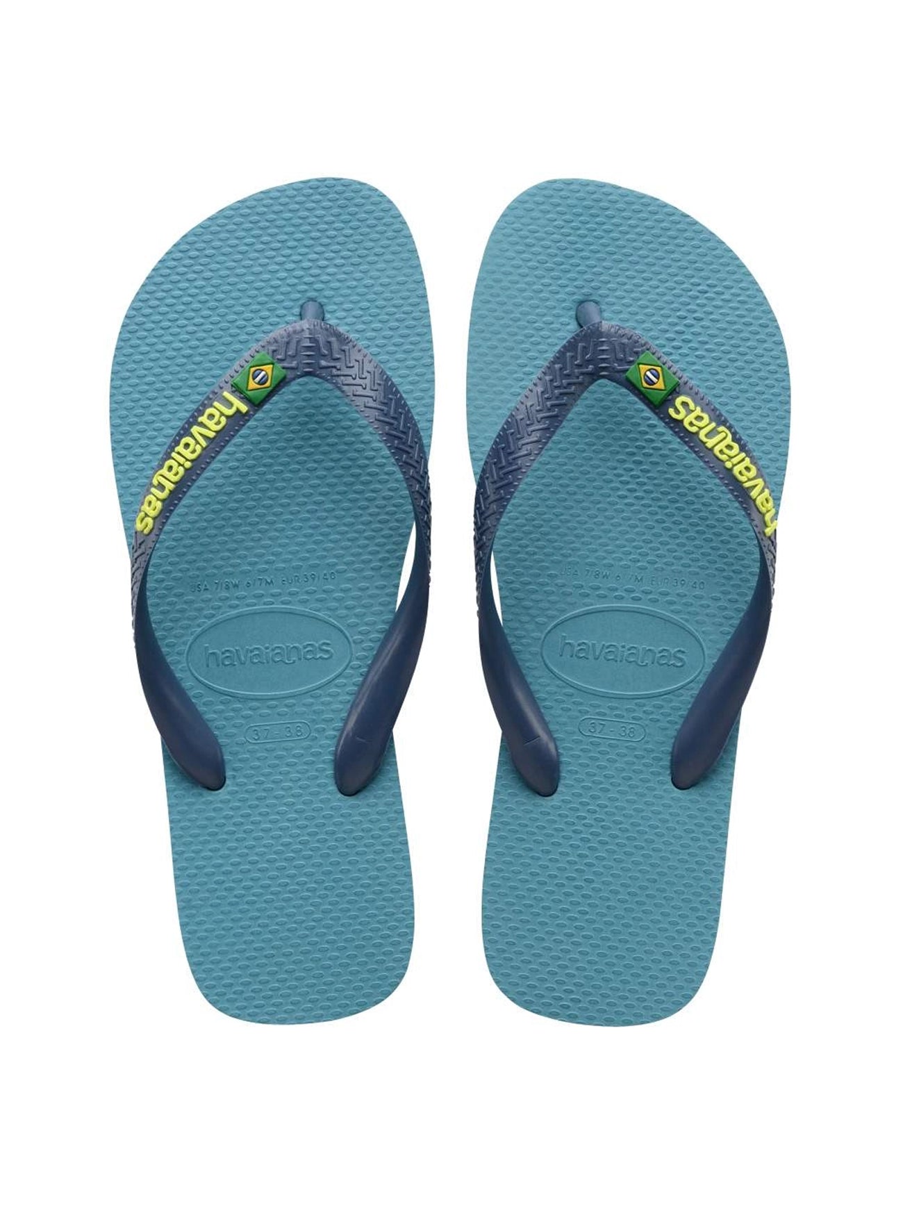 Unisex Nautical Blue Logo Brasil Slide