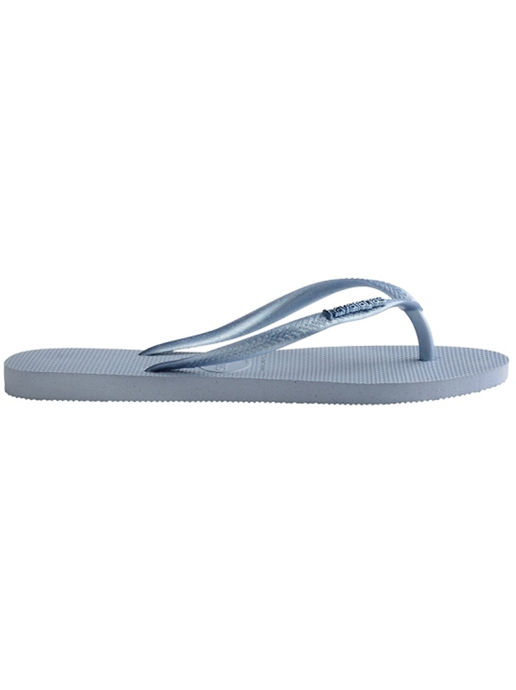 Unisex Metallic Blue Slim Logo Flip Flop