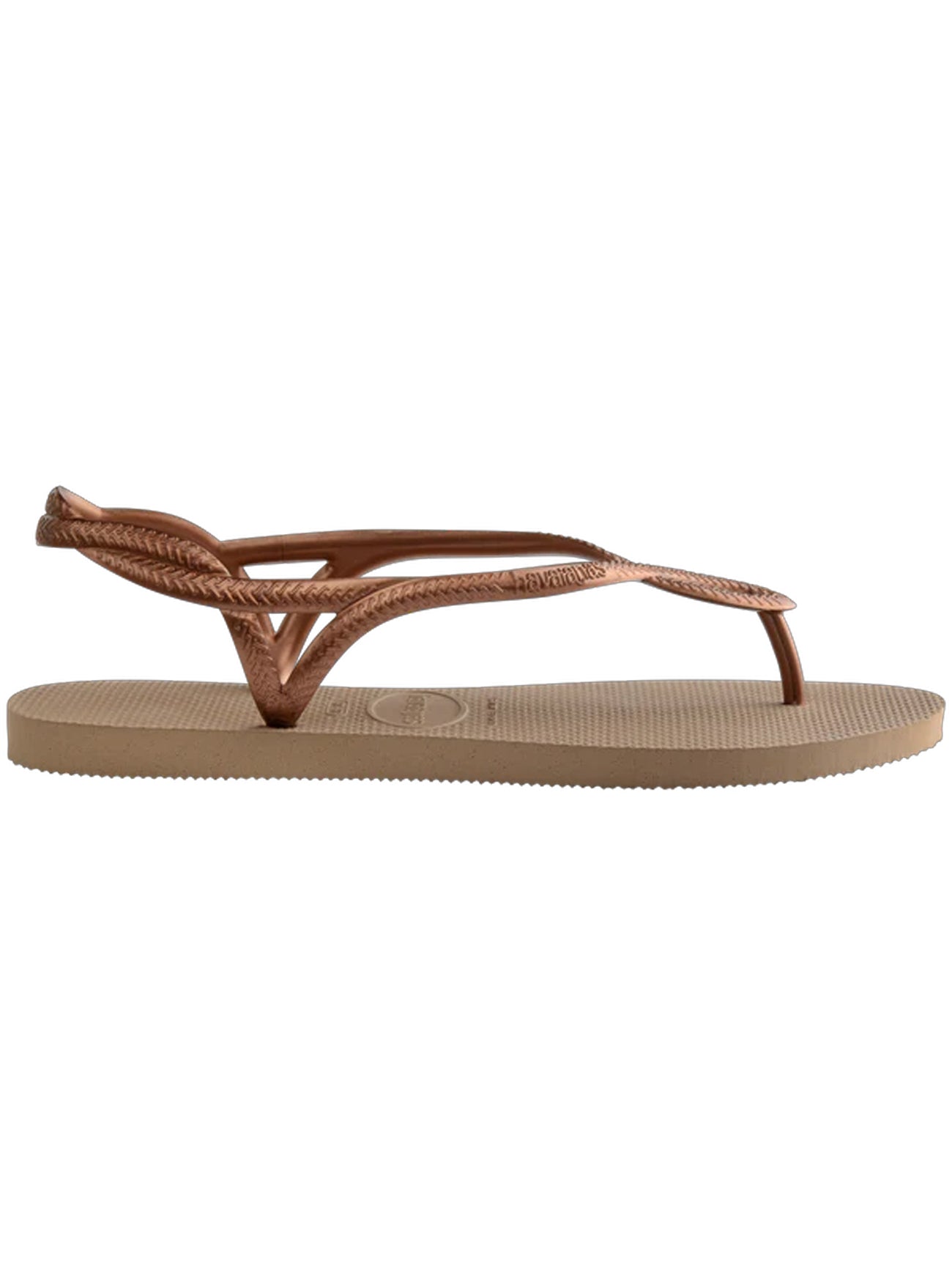 Womens Rose Gold Luna Flip Flop