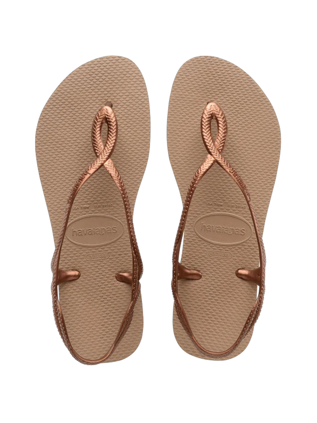 Womens Rose Gold Luna Flip Flop