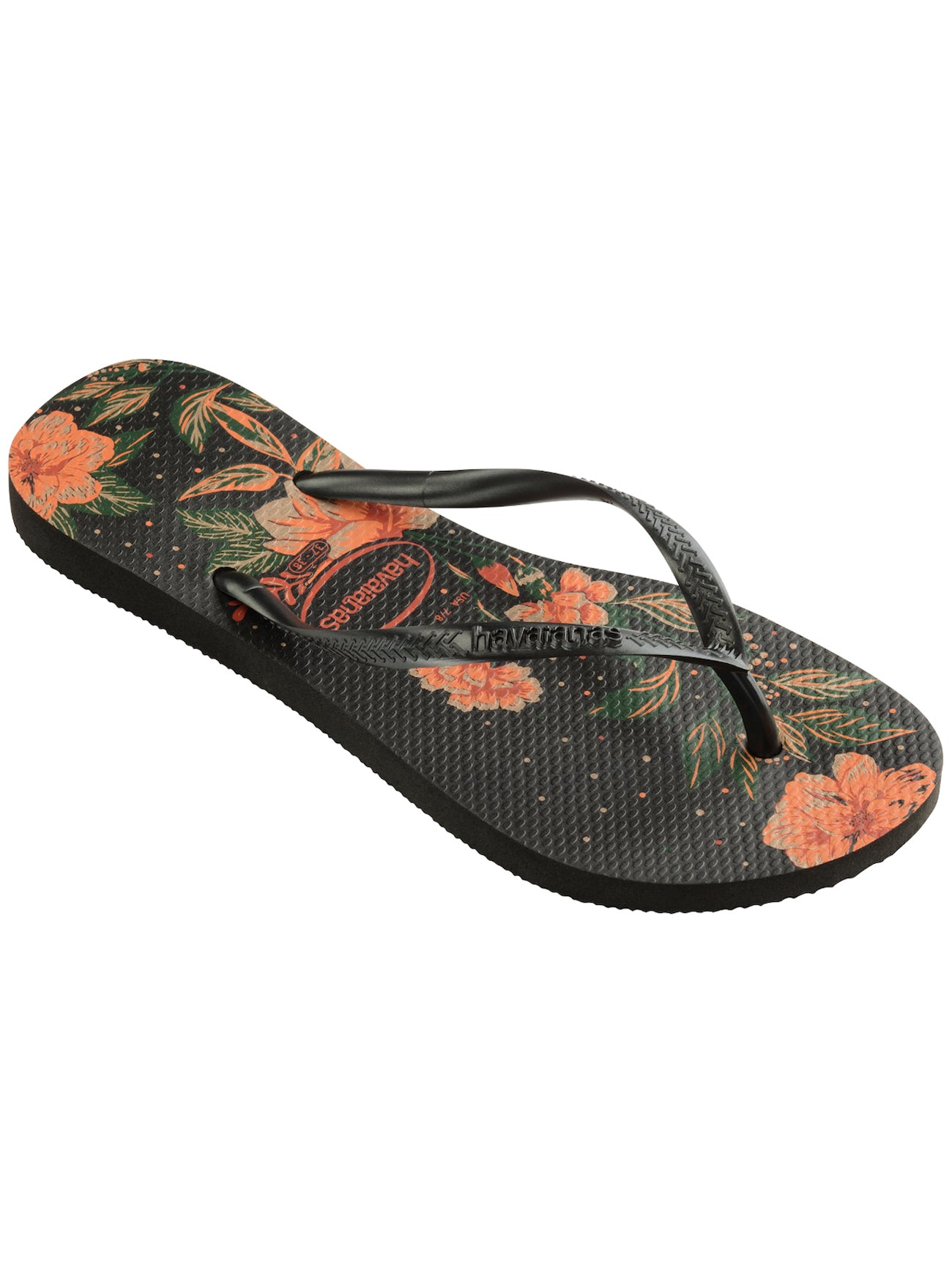 Unisex Black Grey Organic Slim Flip Flop