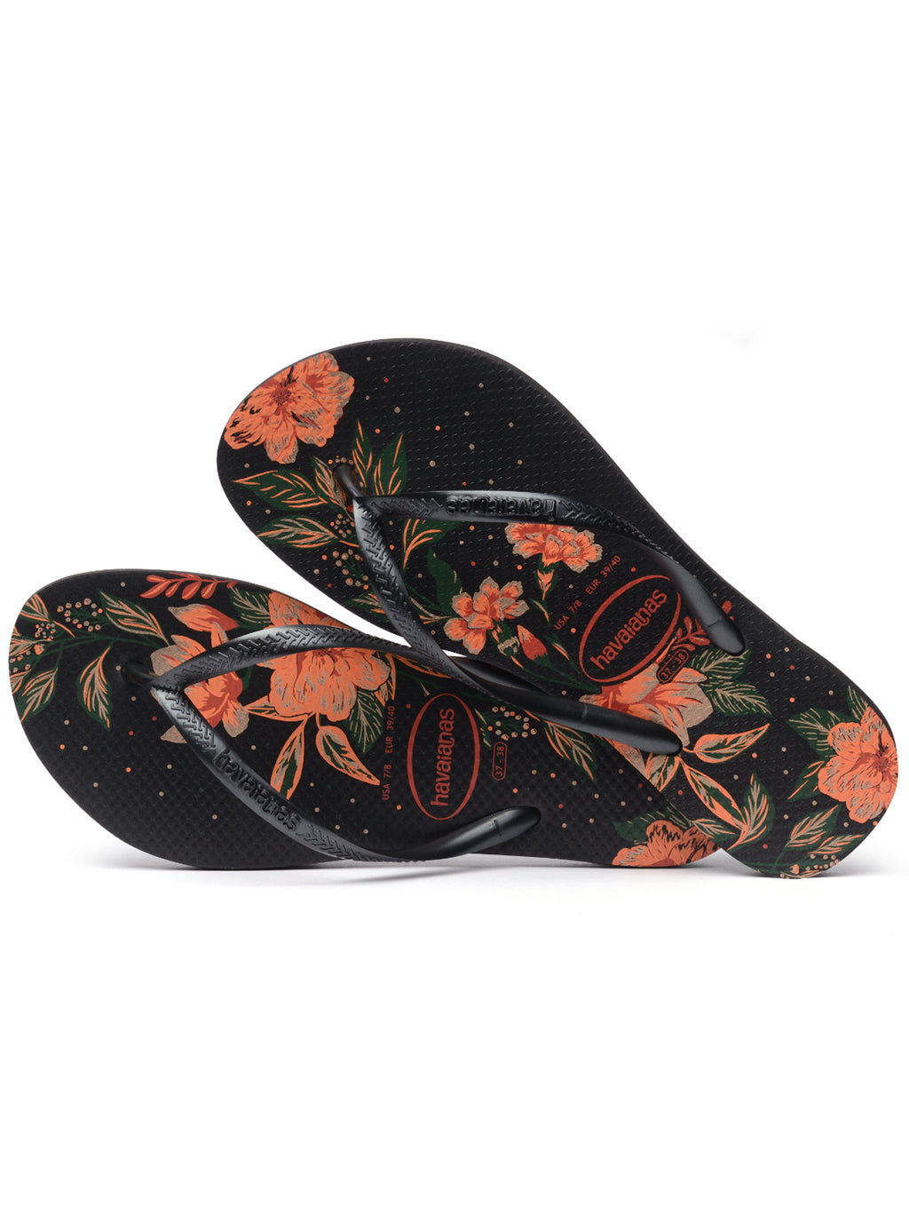 Unisex Black Grey Organic Slim Flip Flop