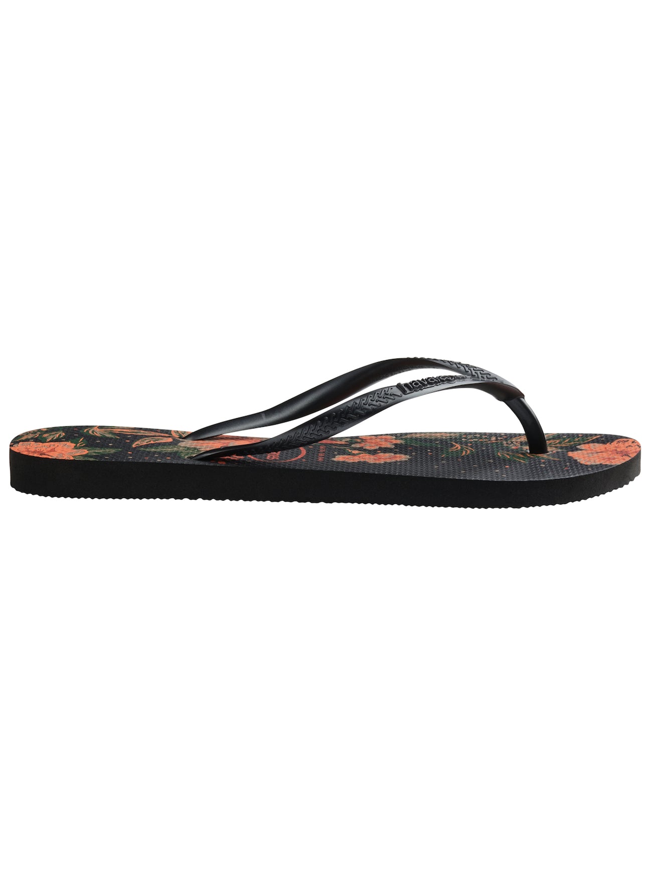 Unisex Black Grey Organic Slim Flip Flop