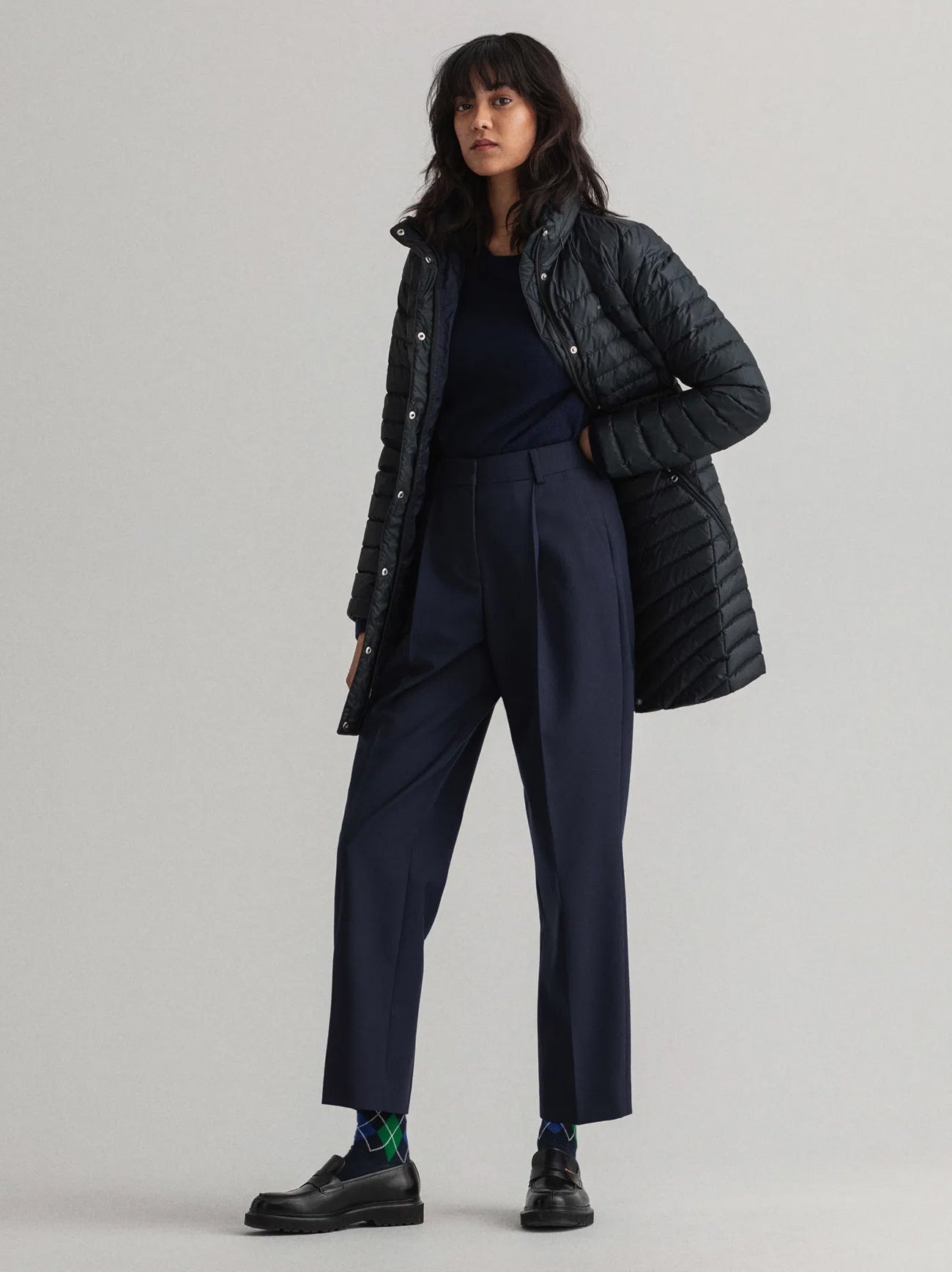 Womens Black Light Down Coat