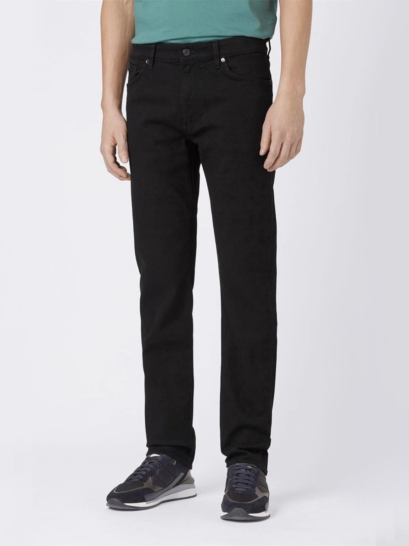 Mens Black Maine Regular Fit Jean
