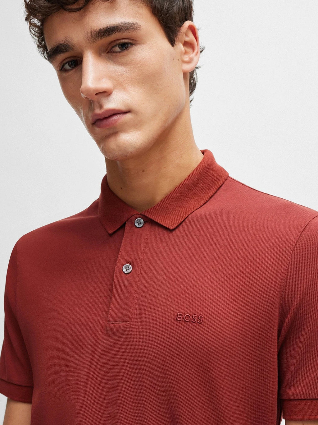 Mens Open Brown Pallas Polo Shirt
