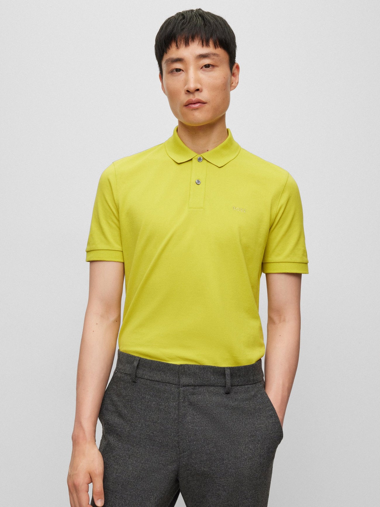 Mens Bright Green Pallas Polo Shirt