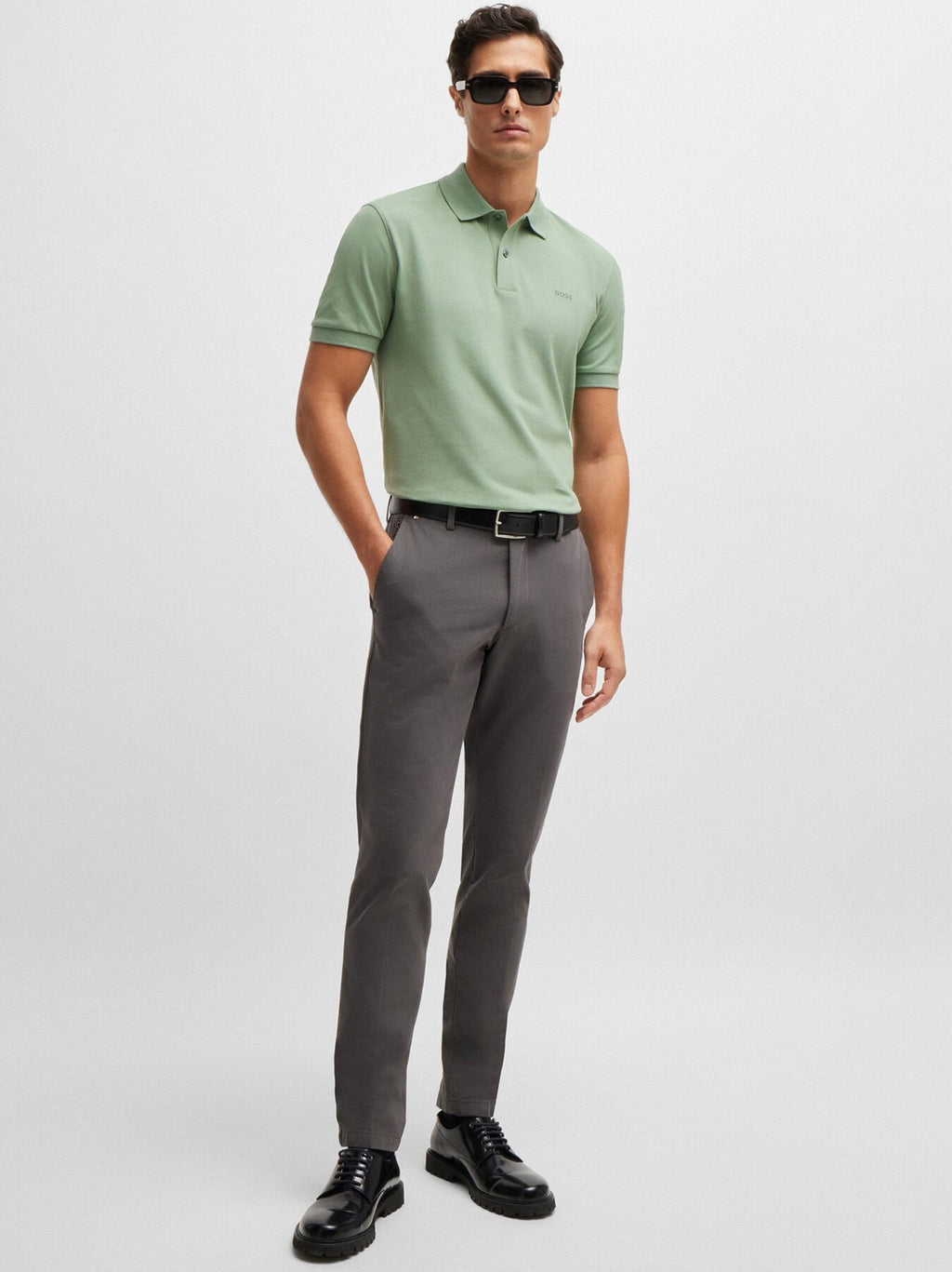 Mens Open Green Pallas Polo Shirt