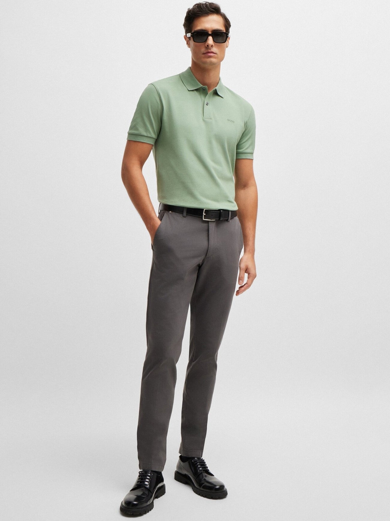 Mens Open Green Pallas Polo Shirt