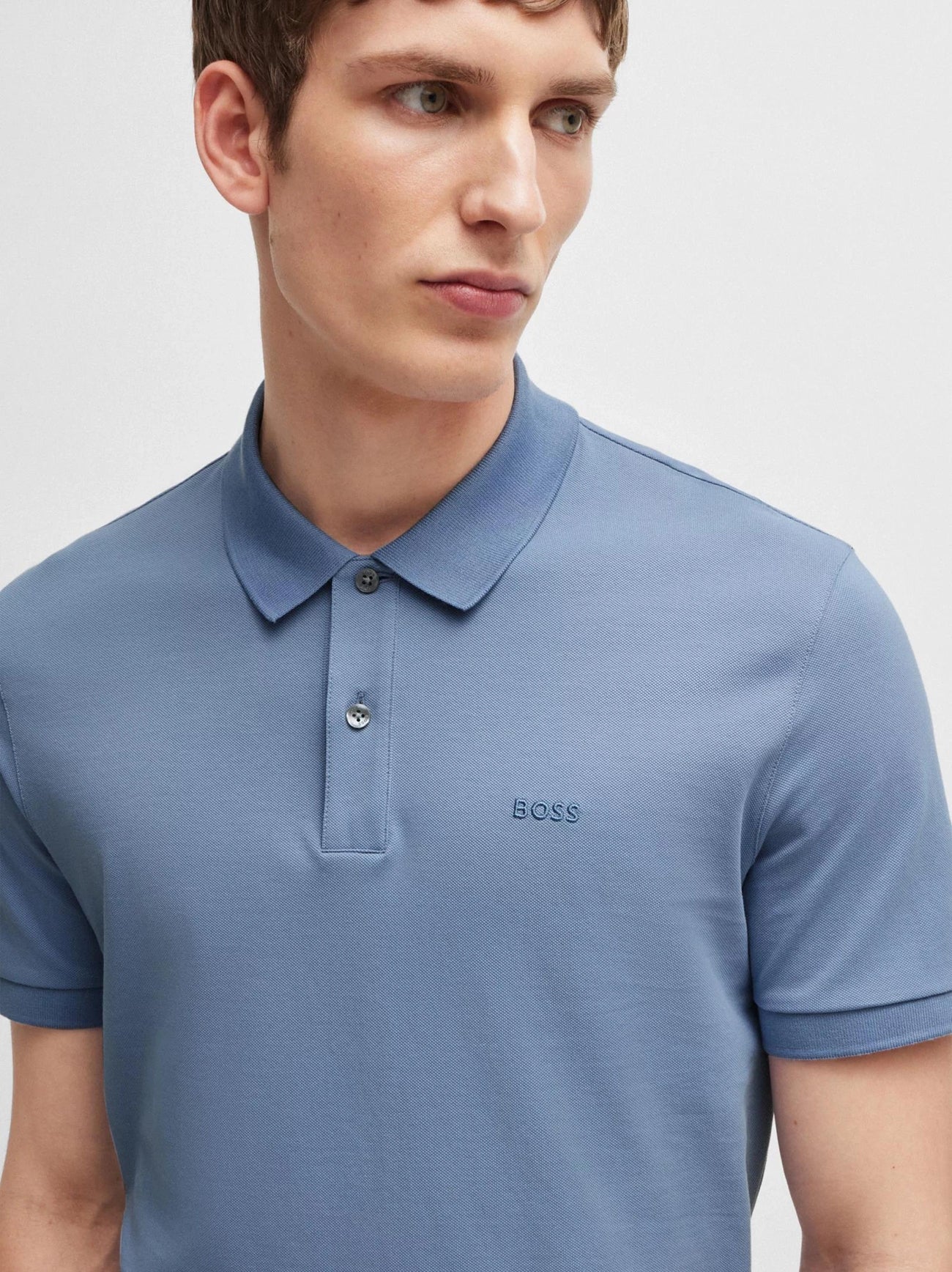 Mens Open Blue Pallas Polo Shirt