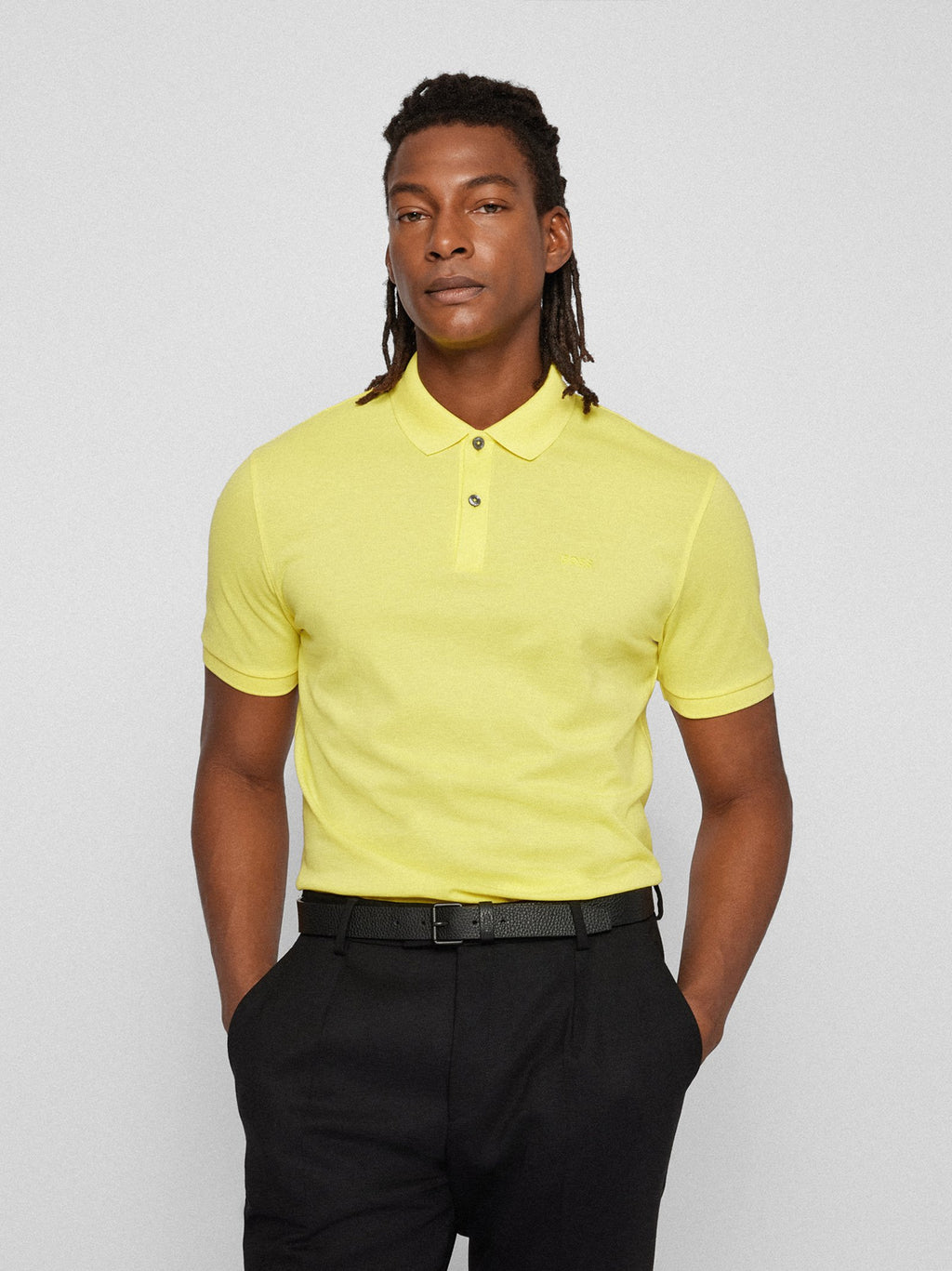 Mens Bright Yellow Pallas Polo Shirt