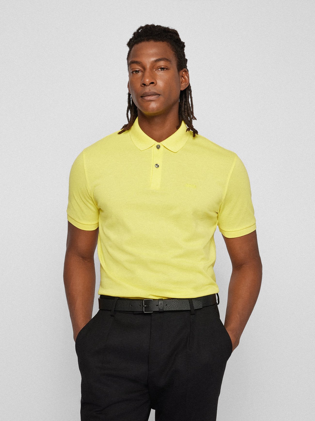 Mens Bright Yellow Pallas Polo Shirt