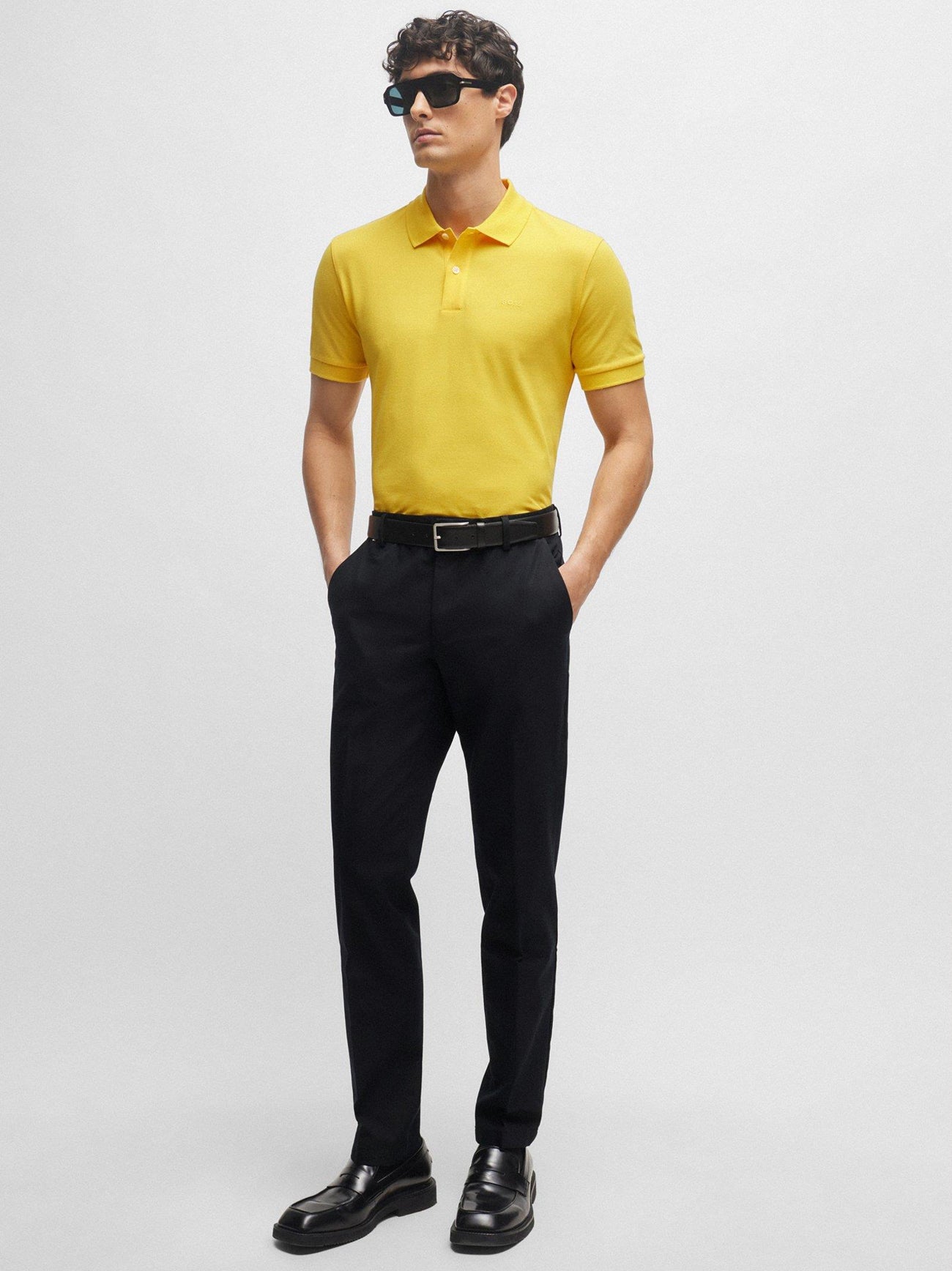 Mens Open Yellow Pallas Polo Shirt