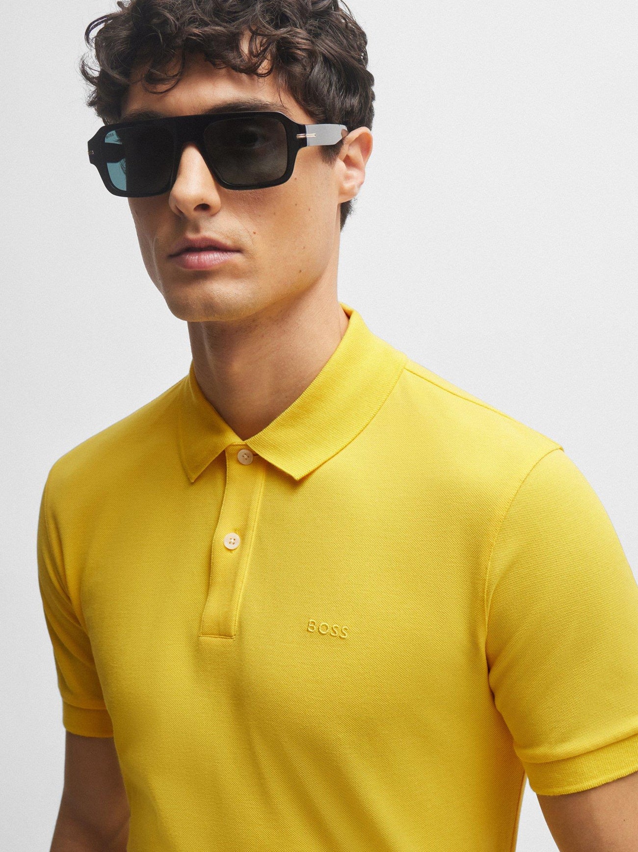 Mens Open Yellow Pallas Polo Shirt