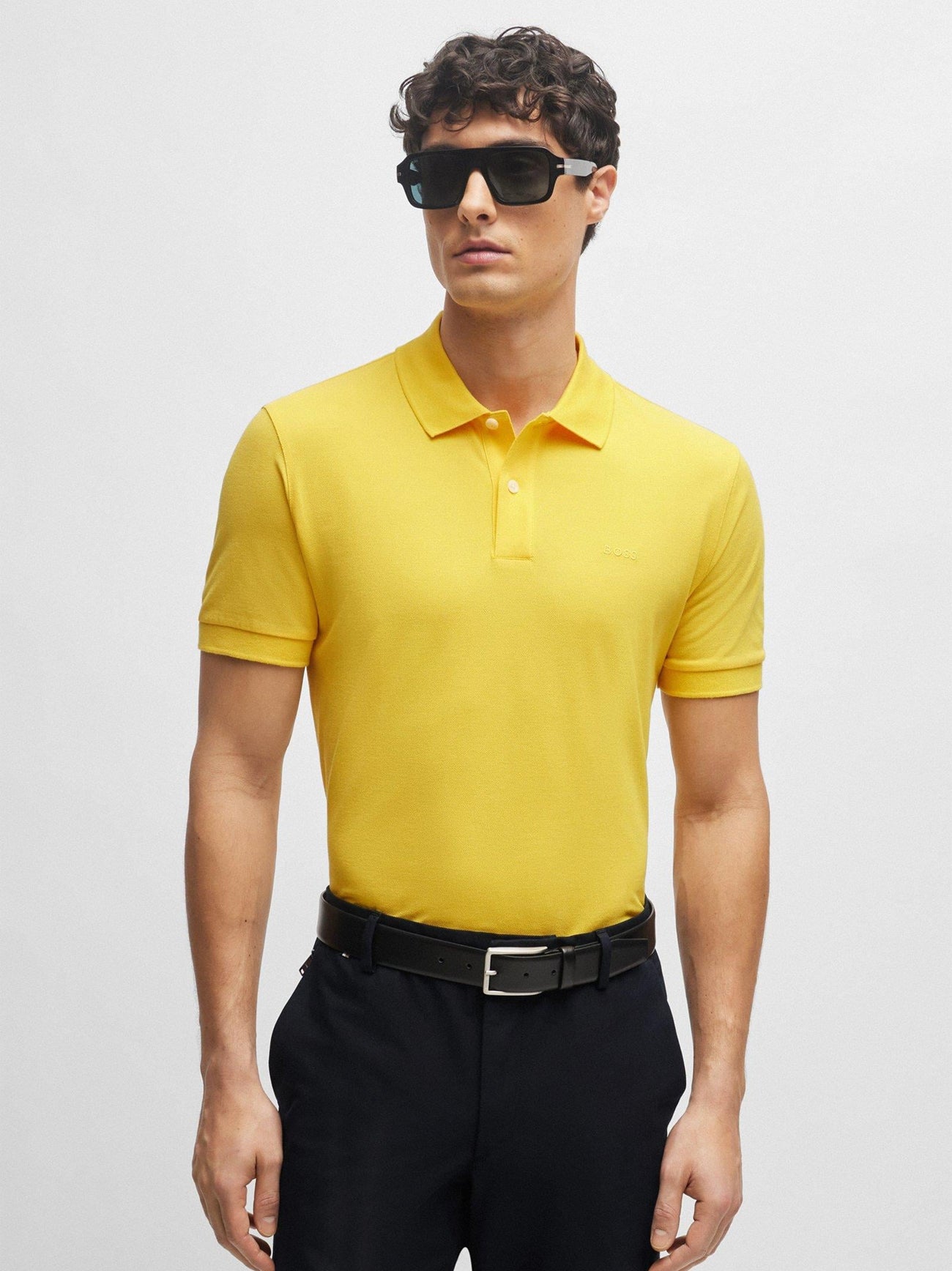 Mens Open Yellow Pallas Polo Shirt