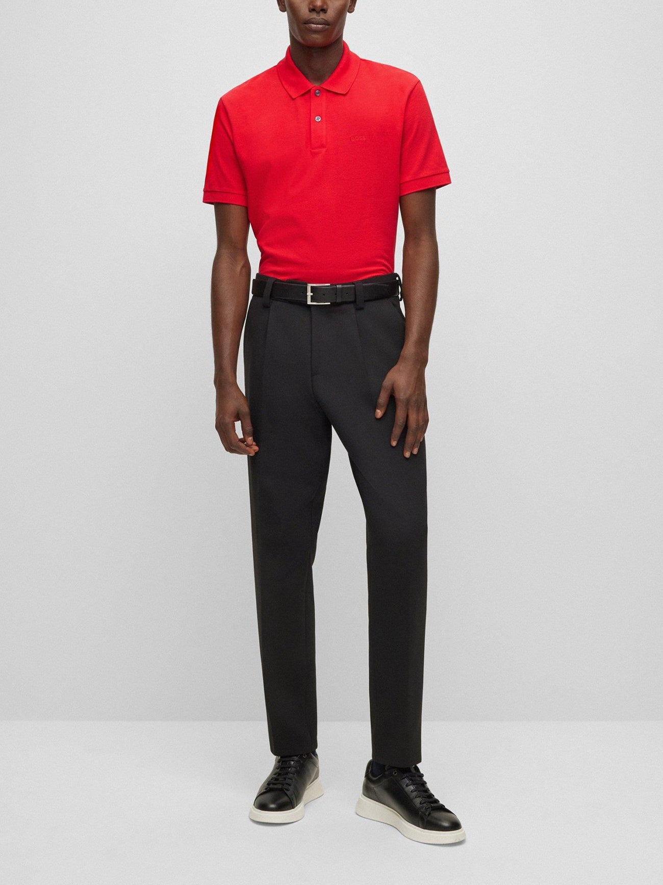 Mens Medium Red Pallas Polo Shirt