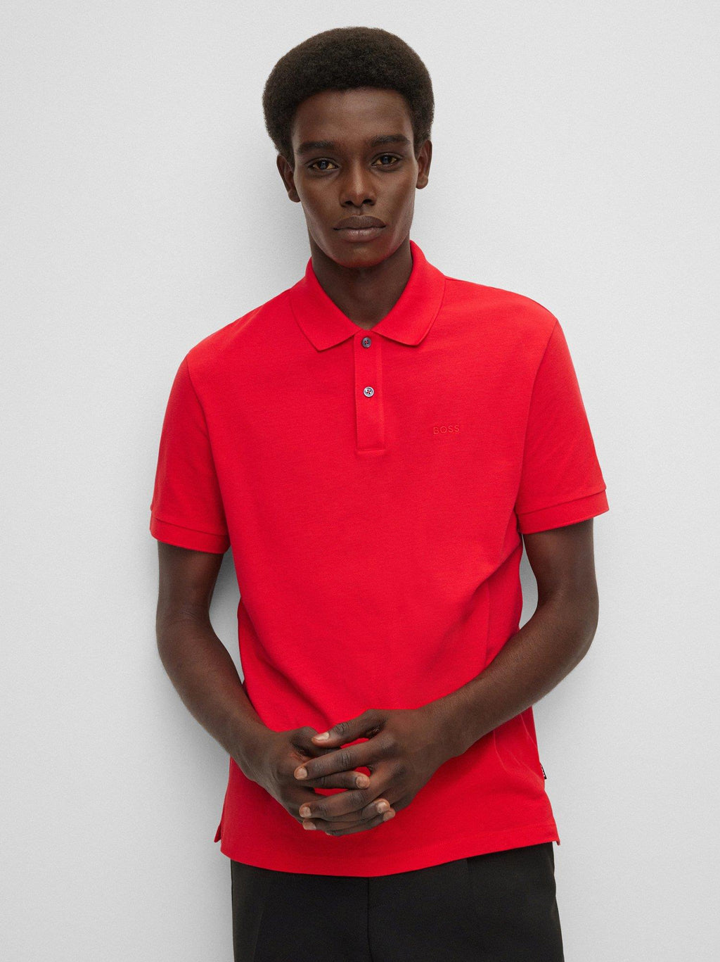 Mens Medium Red Pallas Polo Shirt